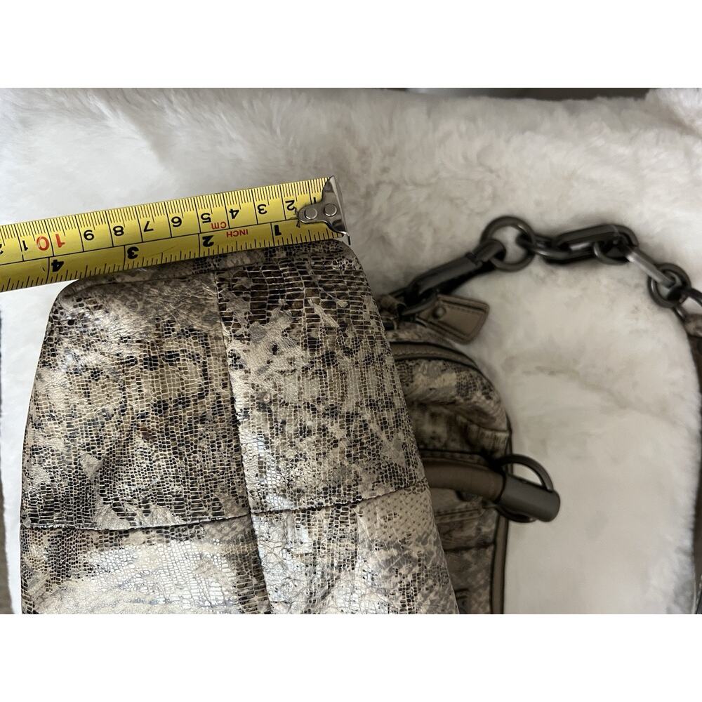 COACH Python Purse Bag Shoulder Snake Animal Handle Strap Leather - Picture 14 of 14
